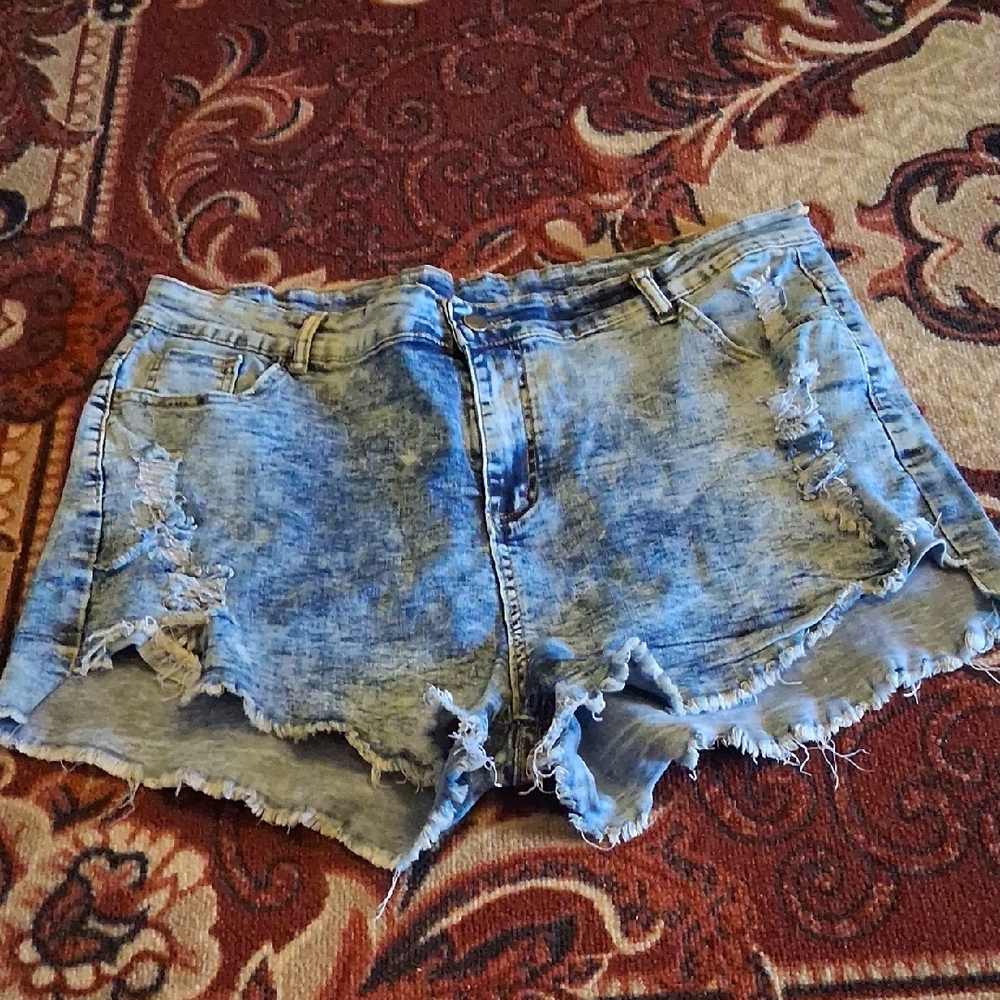 Distressed Denim Women Shorts